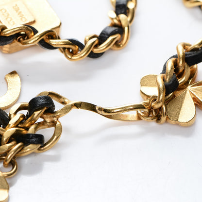 Chanel Lambskin Gold Chain Iconic Charm Belt Black Gold 5 of 5