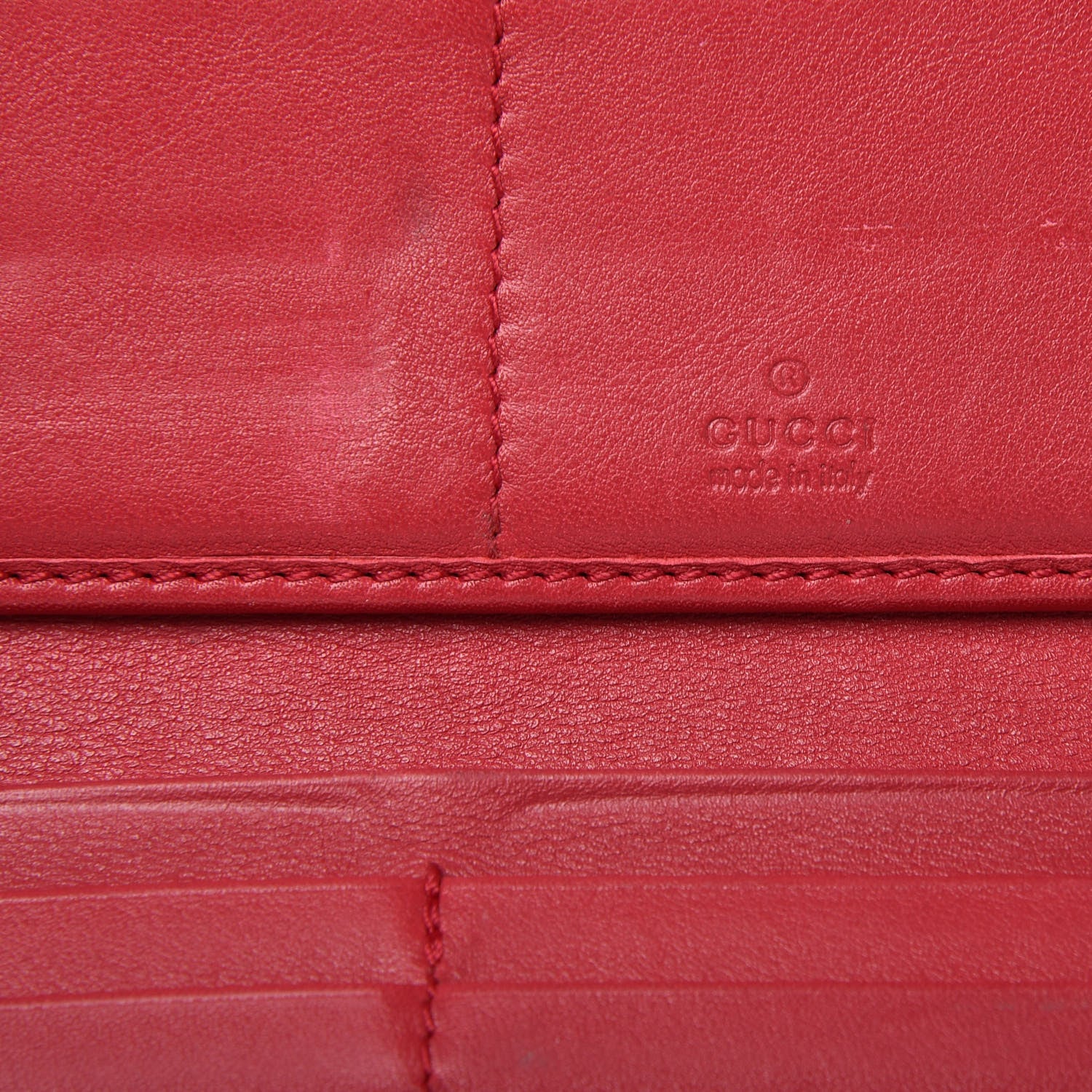 Gucci Microguccissima Interlocking G Continental Wallet Red 15 of 17