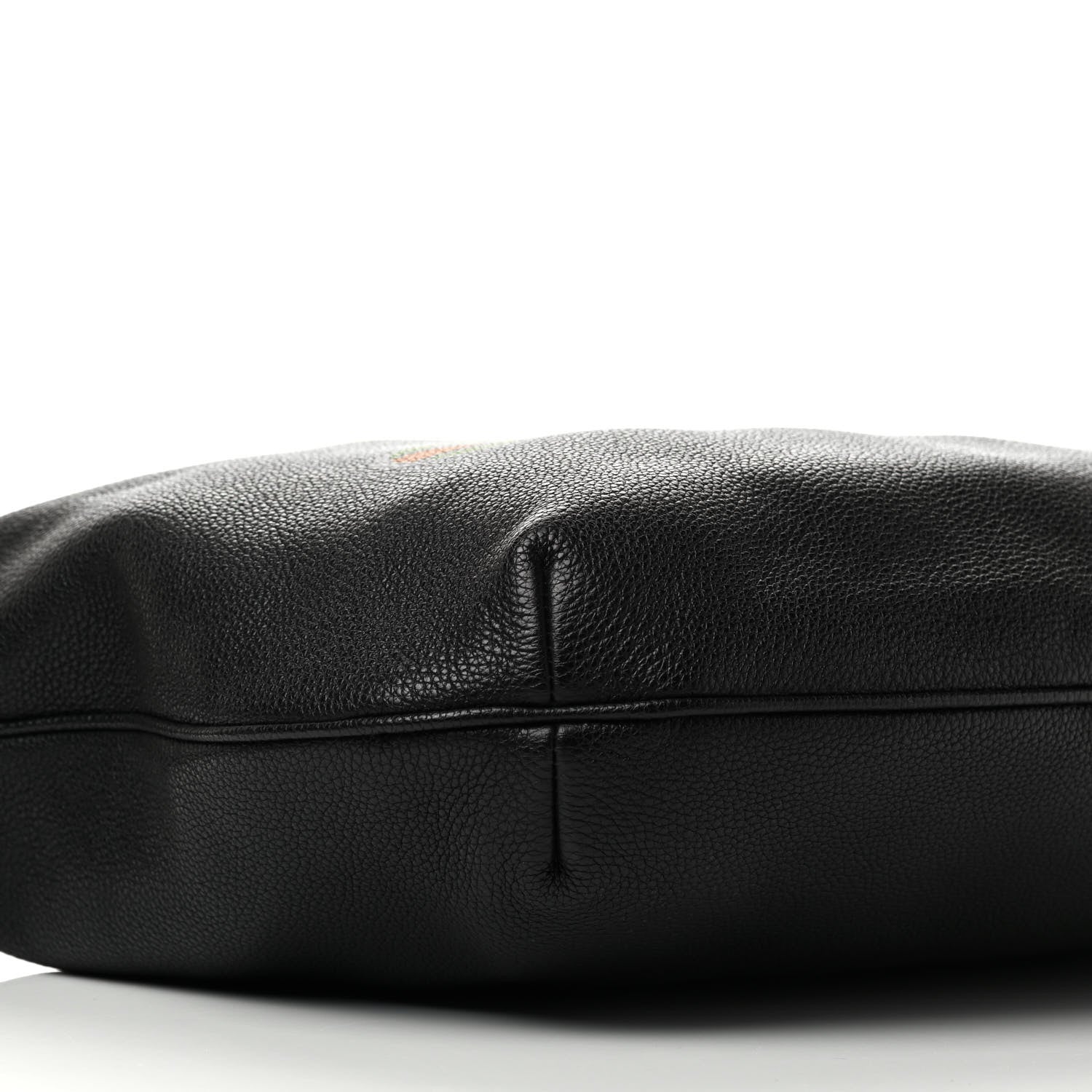 Gucci Grained Calfskin Logo Half Moon Hobo Black 10 of 11