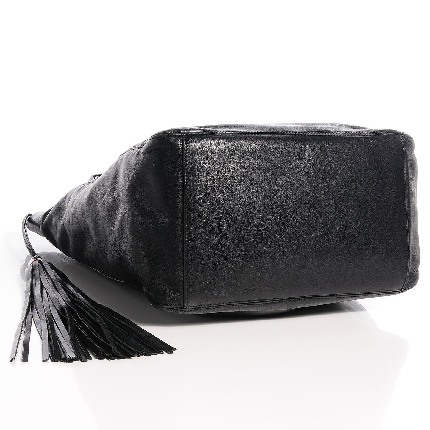 Lambskin CC Tassel Shoulder Bag Black
