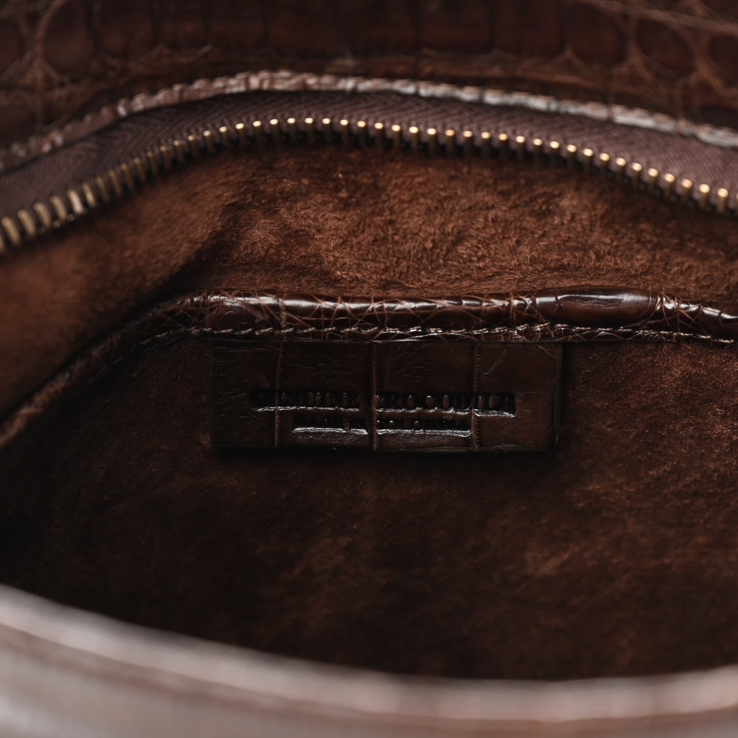Nancy Gonzalez Crocodile Fringe Crossbody Clutch Brown 7 of 10