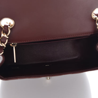 Chanel Lambskin Quilted Mini Square Flap Burgundy 6 of 8