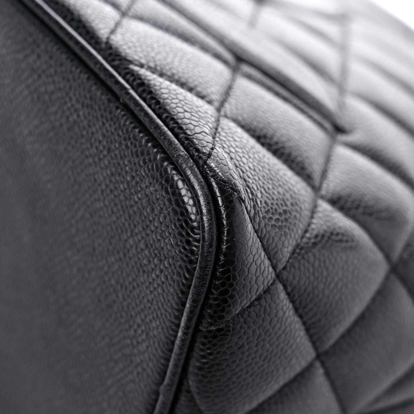 Caviar Quilted Medallion Tote Black
