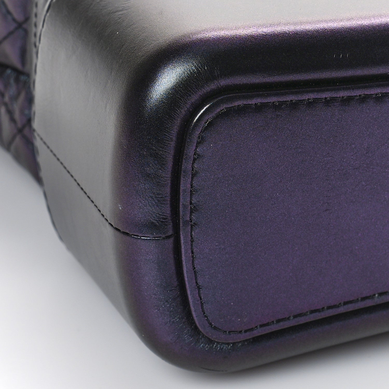 Chanel Iridescent Aged Calfskin Quilted Medium Gabrielle Hobo Black 7 of 8