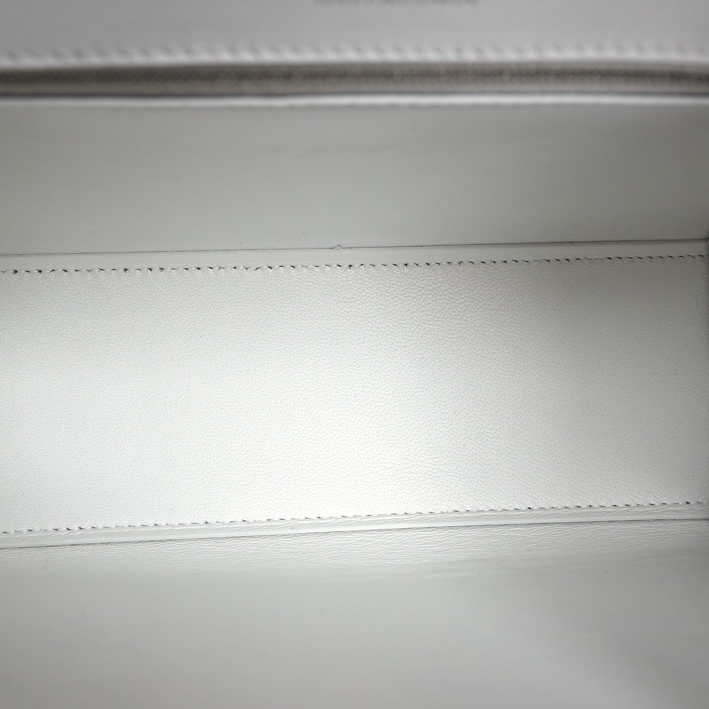 Patent Calfskin Lizard Embossed Medium Ghost Shoulder Bag Optic White