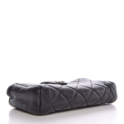 Chanel Lambskin Quilted Mini Phone Holder Clutch Black 4 of 7