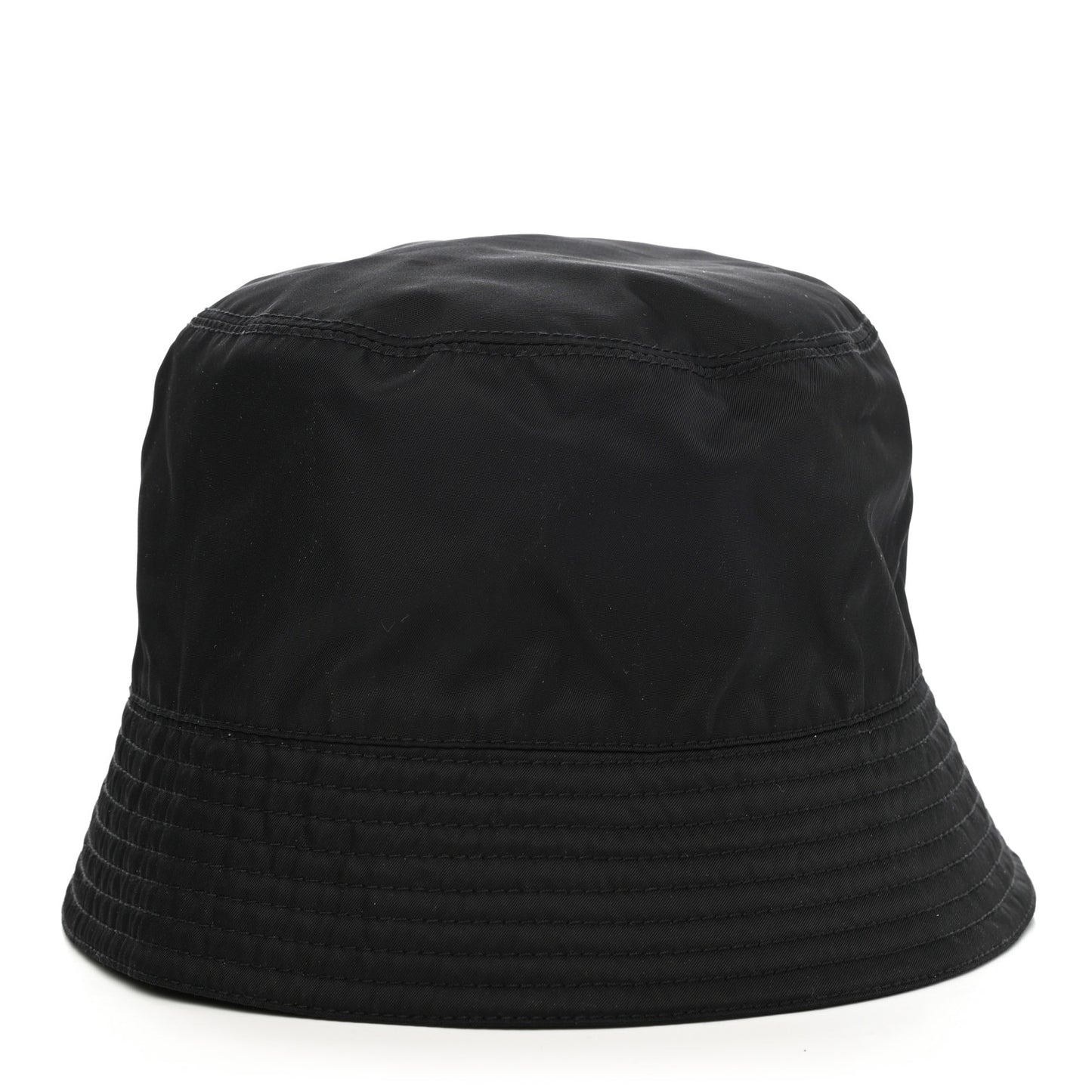 Re-Nylon Metal Triangle Logo Mens Bucket Hat M Black