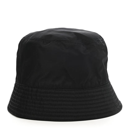 Prada Re-Nylon Metal Triangle Logo Mens Bucket Hat M Black 3 of 8