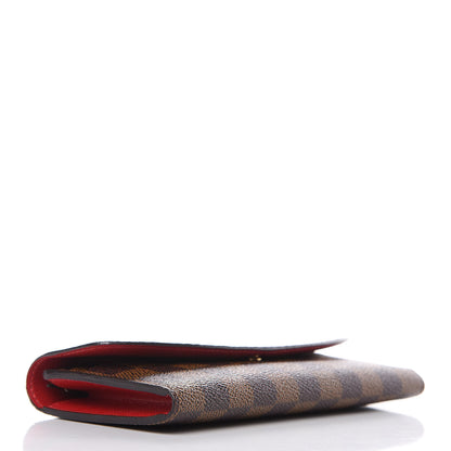 Louis Vuitton Damier Ebene Emilie Wallet Red 4 of 9