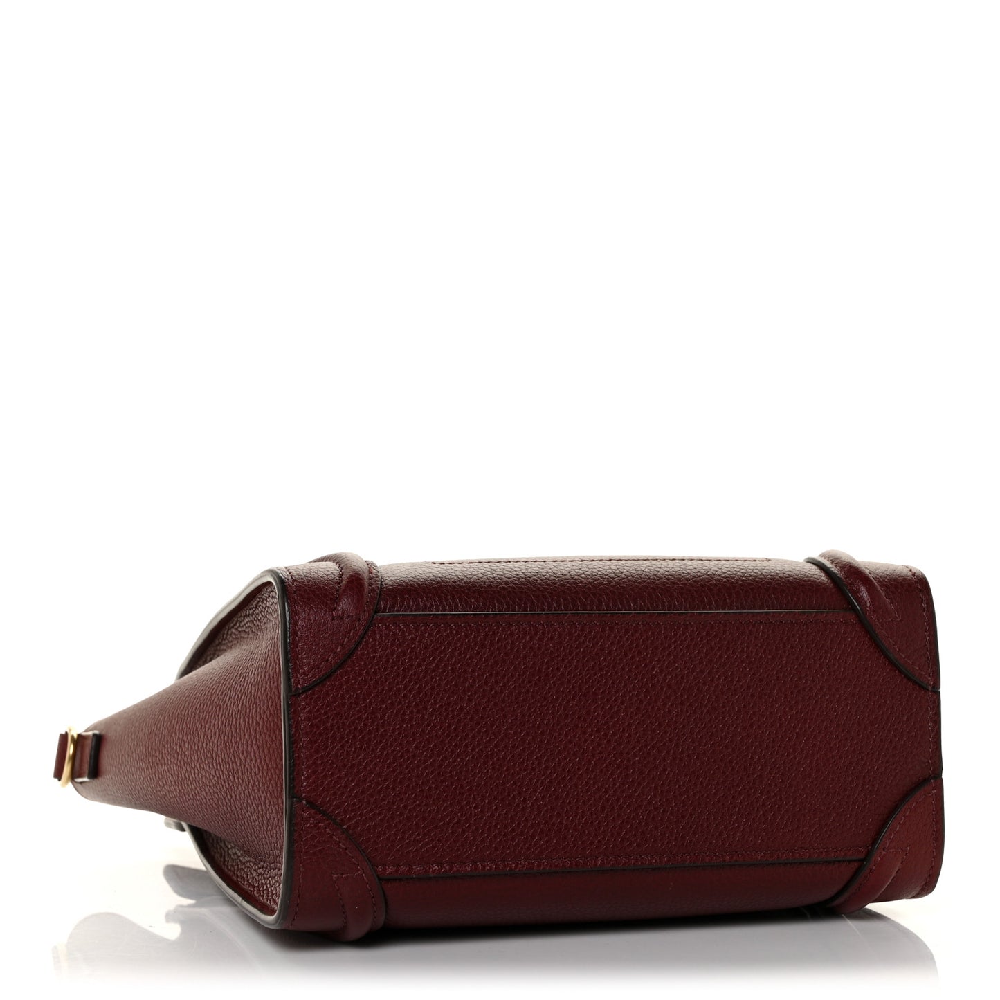Drummed Calfskin Nano Luggage Light Burgundy