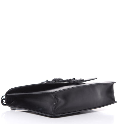 Prada Saffiano City Calfskin Monochrome Studded Large Elektra Shoulder Bag Black 4 of 10