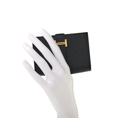 Hermes Epsom Bearn Card Holder Wallet Black 2 of 7