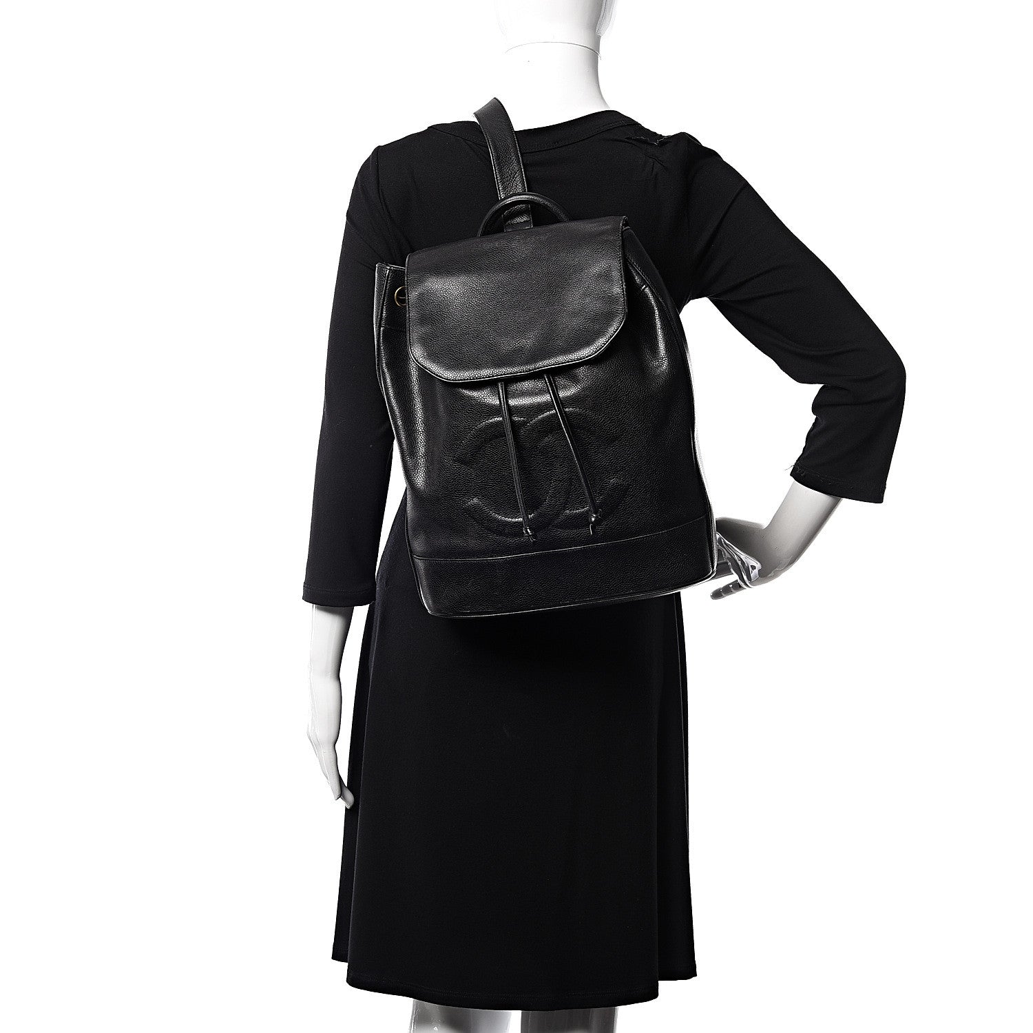 Chanel Caviar CC Backpack Black 2 of 29
