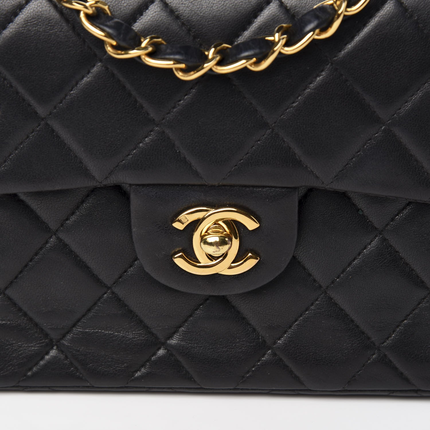Chanel Lambskin Quilted Mini Square Flap Black 11 of 12