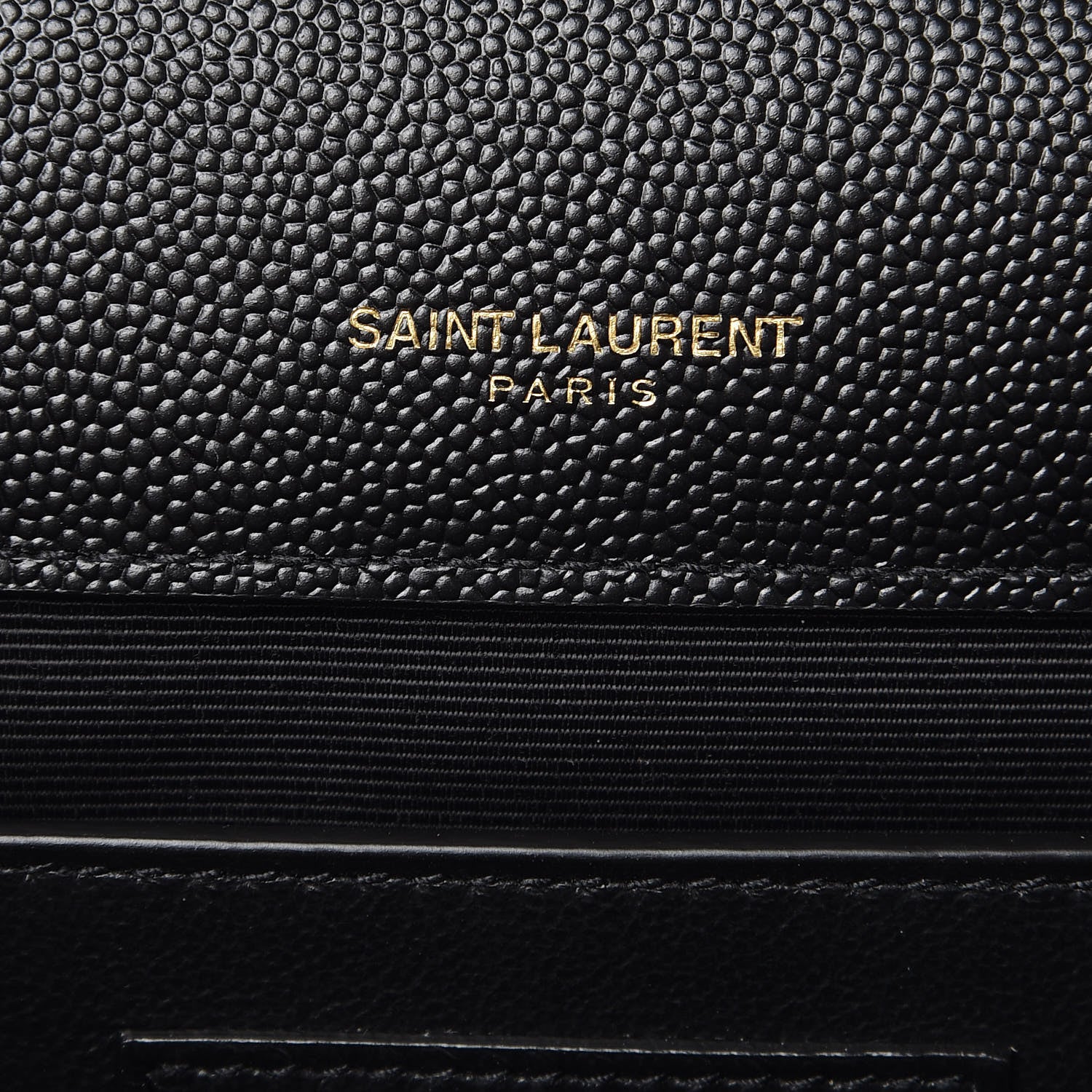 Saint Laurent Grain De Poudre Textured Mixed Matelasse Triquilt Medium Monogram Satchel Black 6 of 9