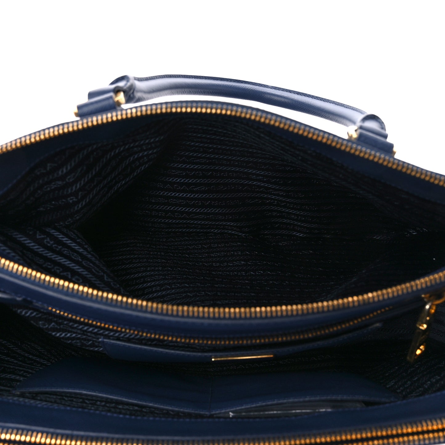 Saffiano Lux Extra Large Galleria Double Zip Tote Bluette