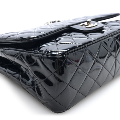 Chanel Patent Quilted Jumbo Double Flap Black 9 of 10