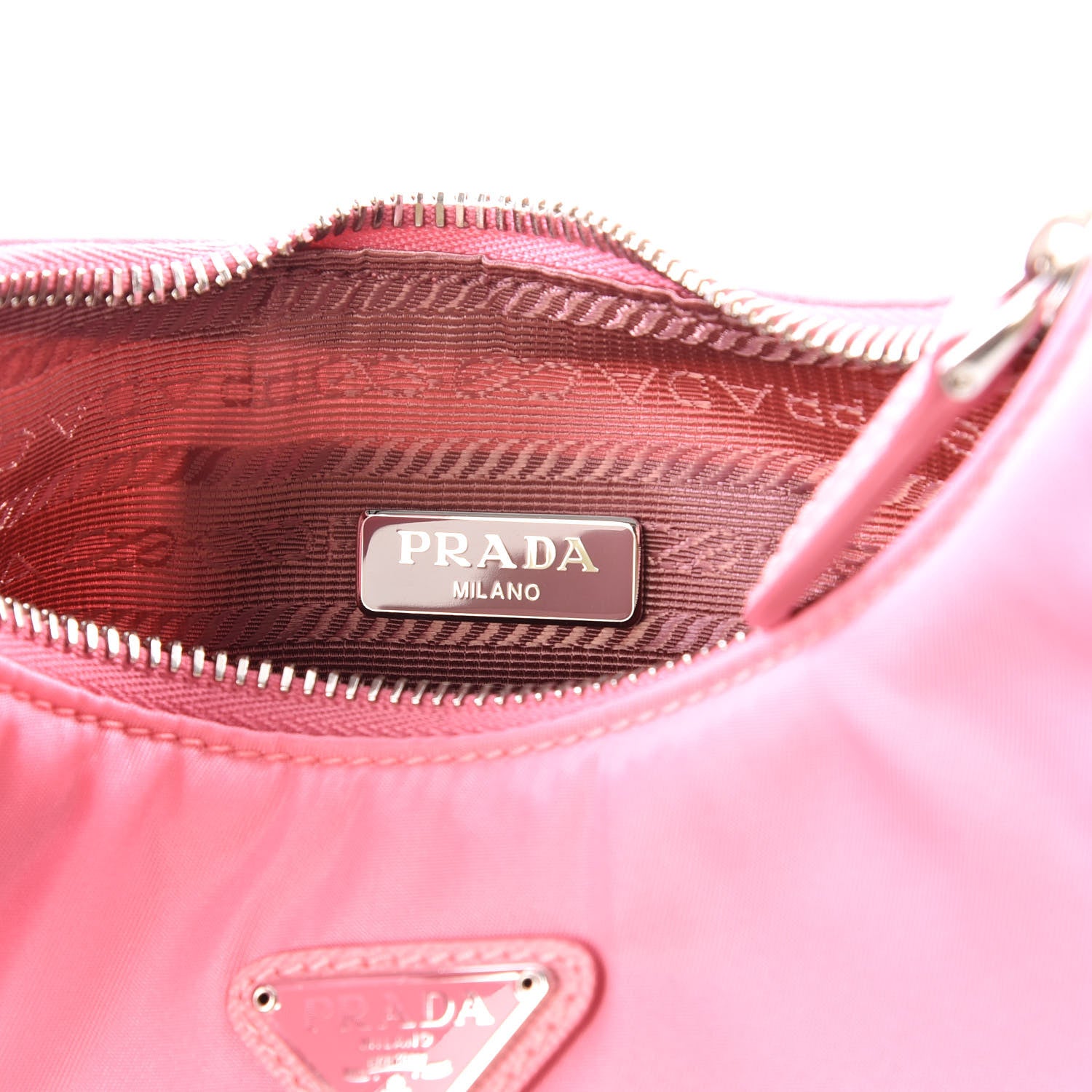 Prada Nylon Re-Edition 2005 Shoulder Bag Begonia 8 of 11