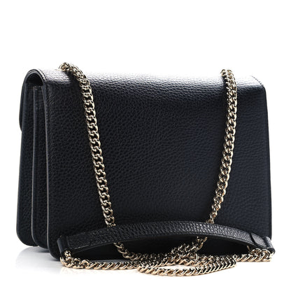 Gucci Dollar Calfskin Small Interlocking G Shoulder Bag Black 3 of 11