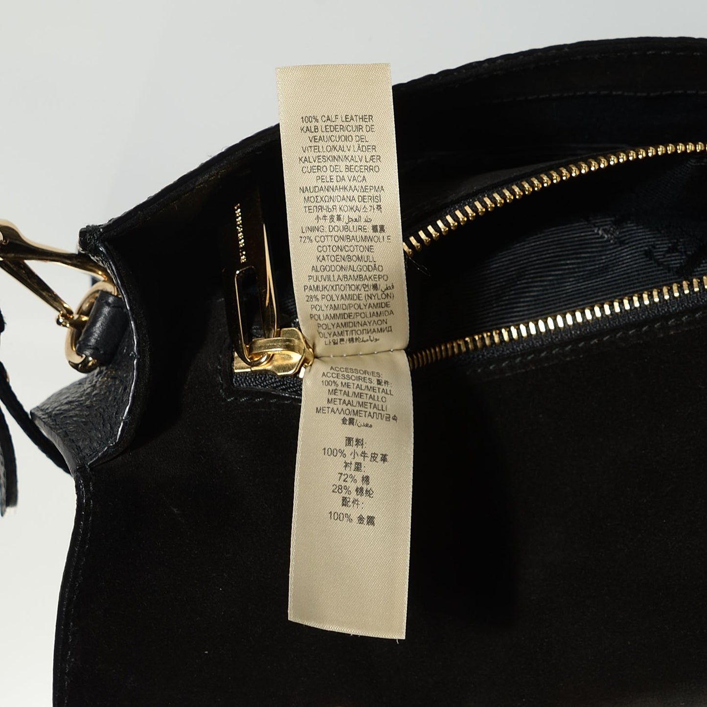 Grainy Calfskin Heritage Grain Small Crossbody Bag Black