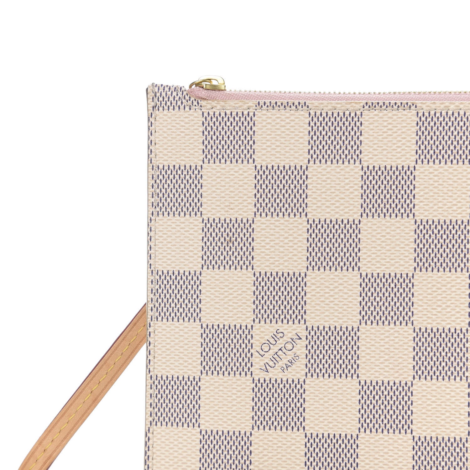 Louis Vuitton Damier Azur Neverfull MM GM Pochette Rose Ballerine 7 of 7