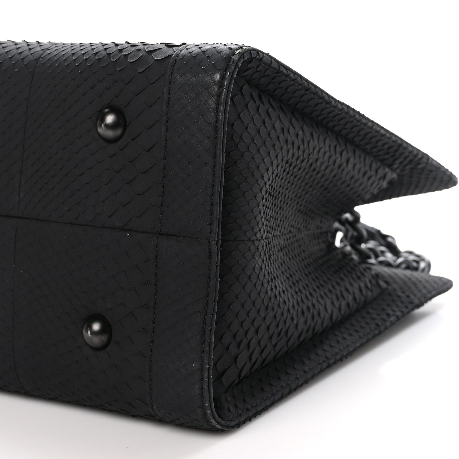 Chanel Snakeskin Boy Shopping Tote So Black 10 of 10