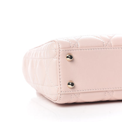 Christian Dior Lambskin Cannage Mini Lady Dior Rose Poudre 8 of 9