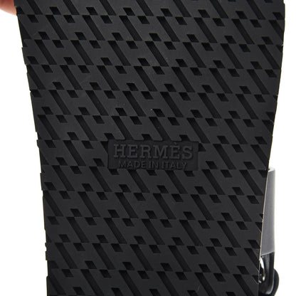 Hermes Calfskin Womens Takara Sandals 41 Black 7 of 8