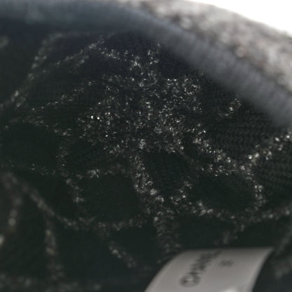 Chanel Cashmere Wool Silk Logo Beanie Hat Grey Black 4 of 5