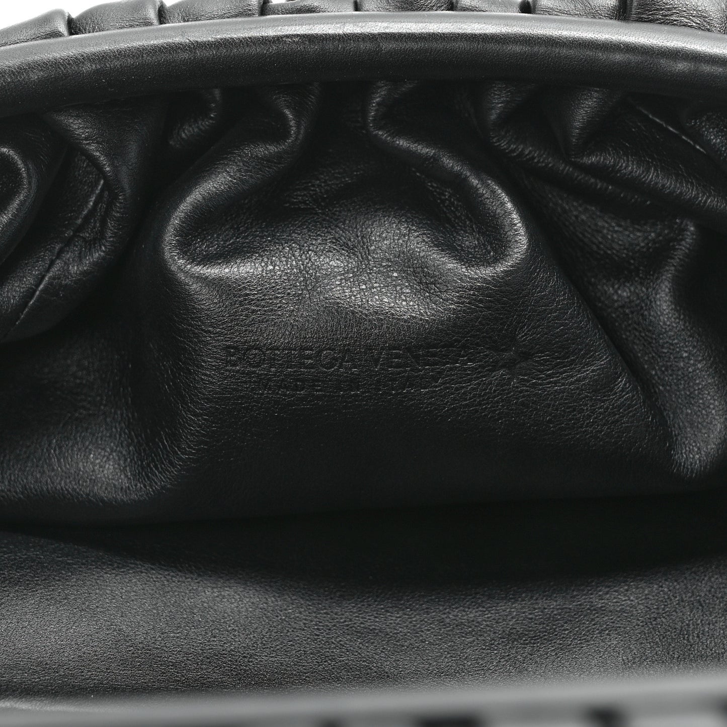 Smooth Butter Calf The Pouch Oversized Clutch Black