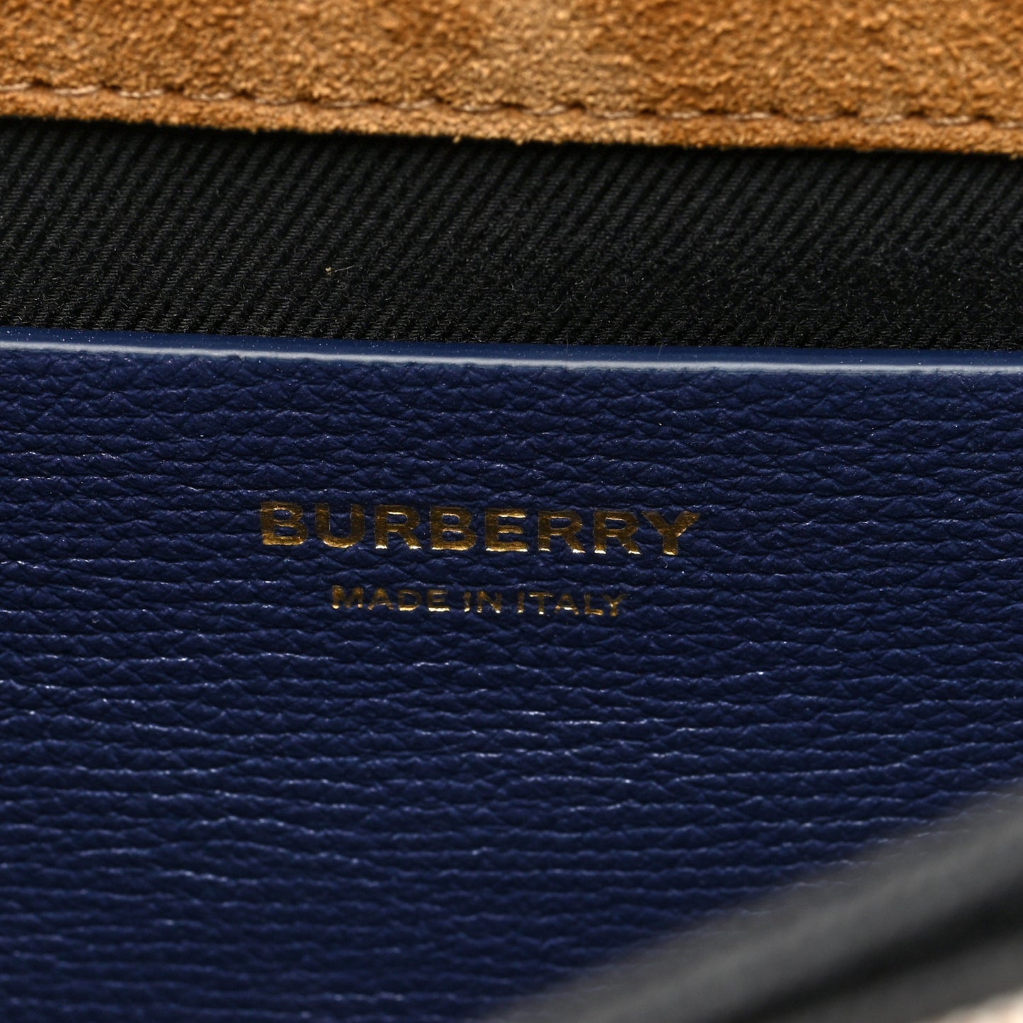 Derby Calfskin House Check Small Macken Crossbody Bag Regency Blue
