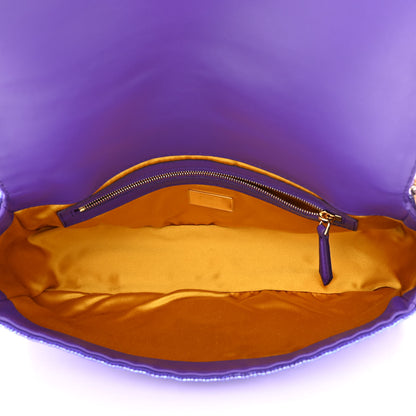 Fendi Sequin Paillettes Shiny Nappa Sex and the City Baguette Viola Purple Rain 5 of 10