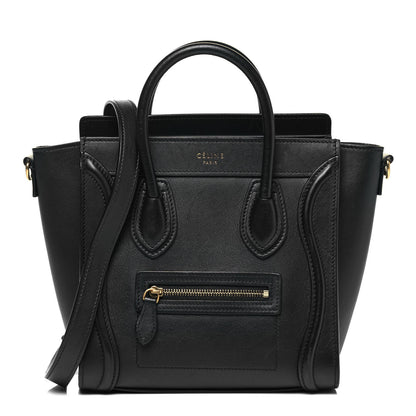 Celine Smooth Calfskin Nano Luggage Black 1 of 9