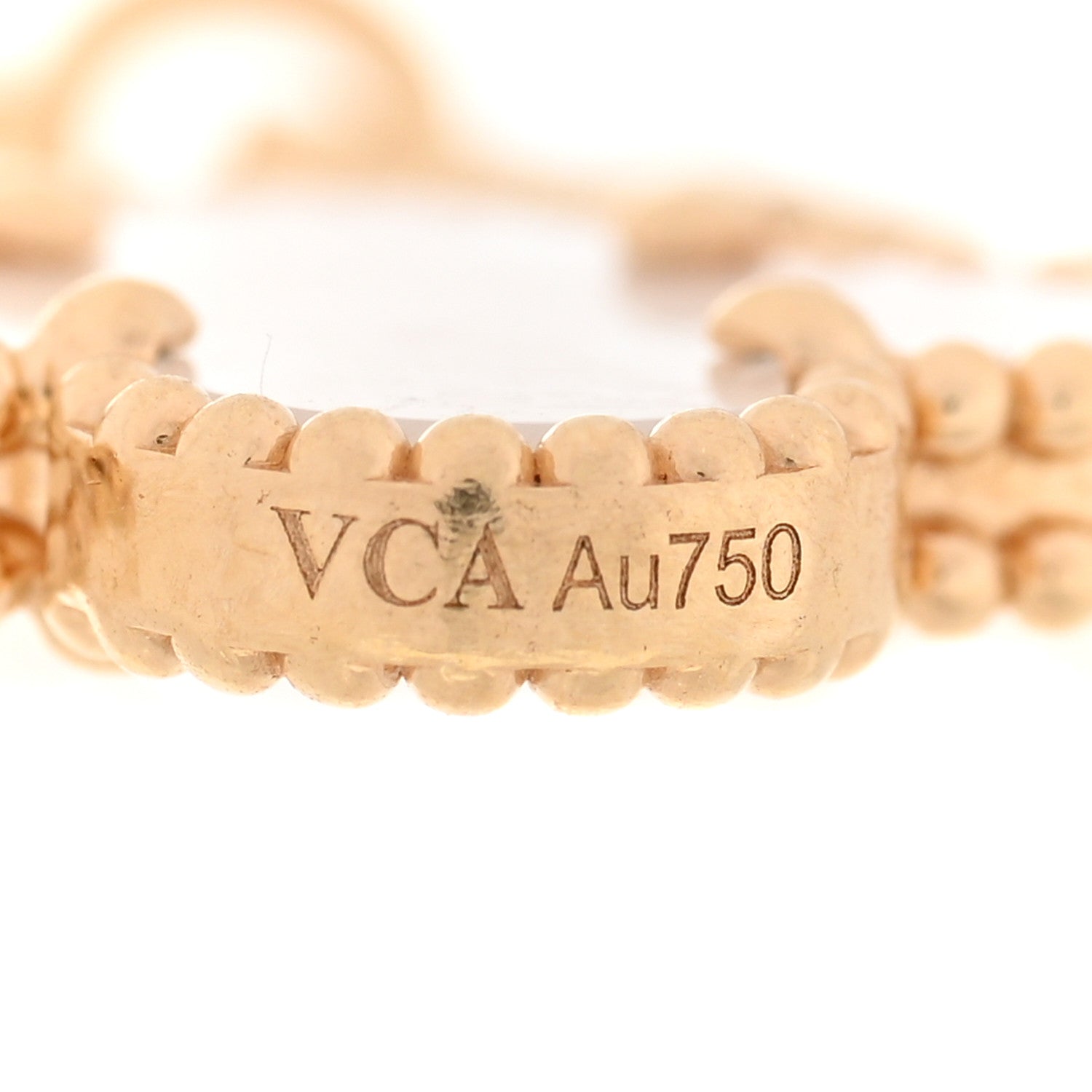Van Cleef & Arpels 18K Yellow Gold Mother of Pearl 5 Motifs Vintage Alhambra Bracelet 5 of 7