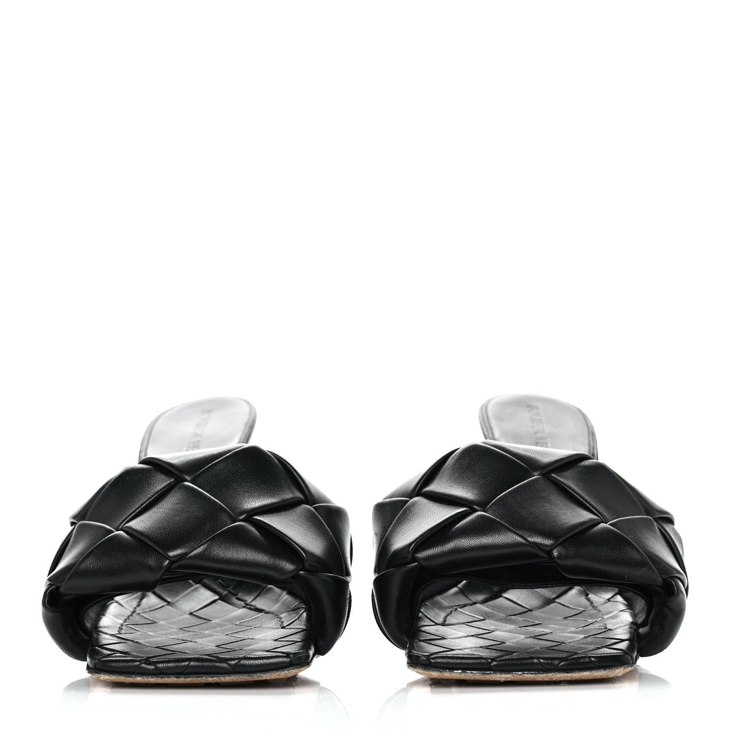 Bottega Veneta Nappa Maxi Intrecciato Lido Mule Sandals 36 Black 2 of 9
