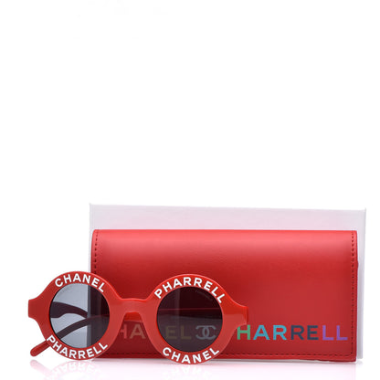 Chanel x Pharrell Williams Round 19mm Sunglasses Red 7 of 7