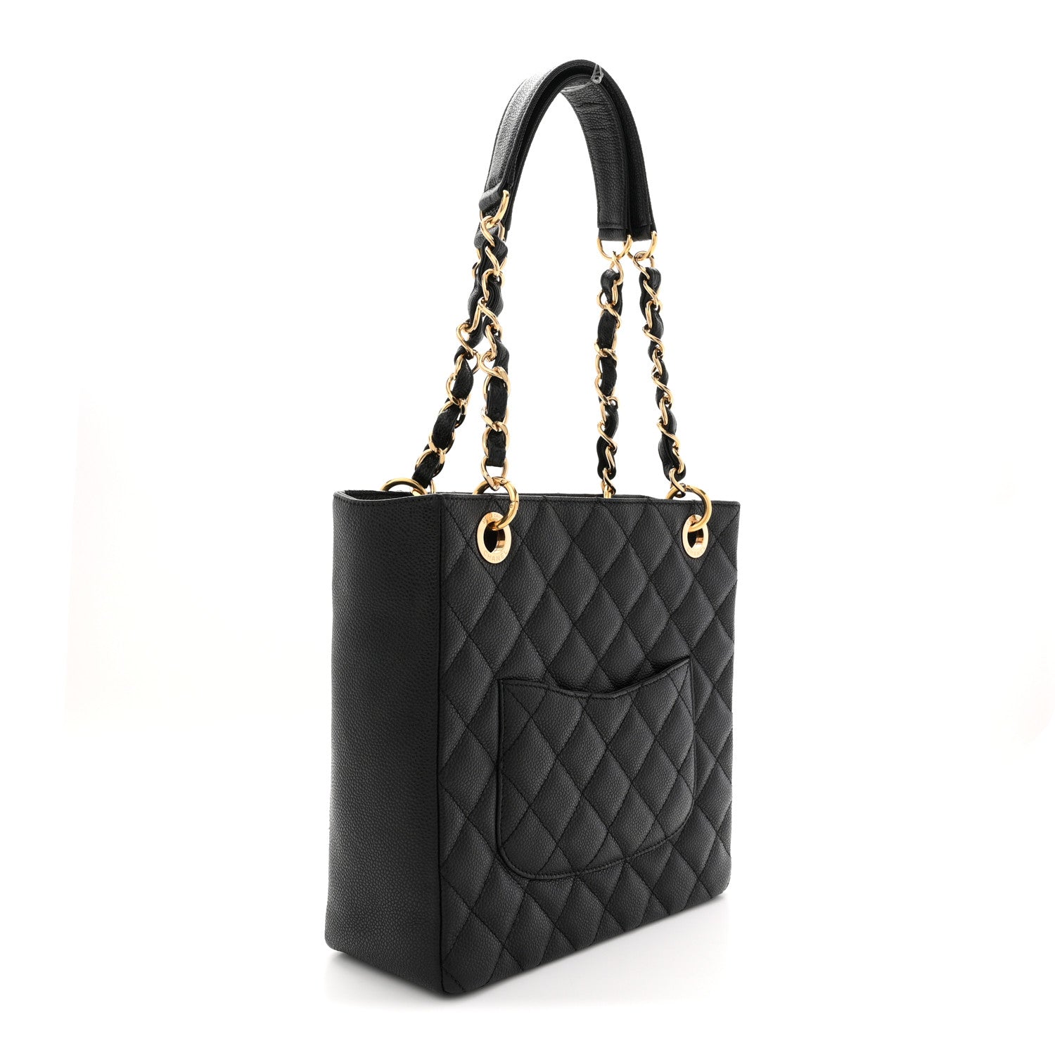 Chanel Caviar Quilted Petit Shopping Tote PST Black 3 of 11