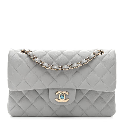 Chanel Caviar Quilted Small Double Flap Grey 1 of 9