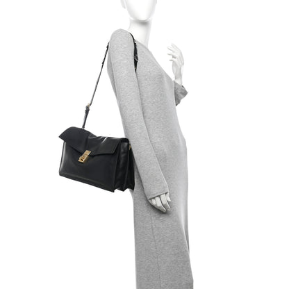 Prada Calfskin Large Soft Sound Shoulder Bag Black 2 of 11