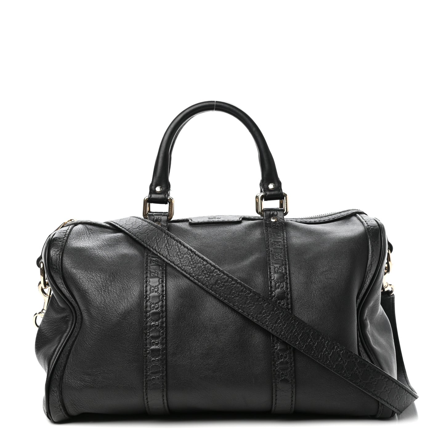 Calfskin Microguccissima Trim Medium Boston Black