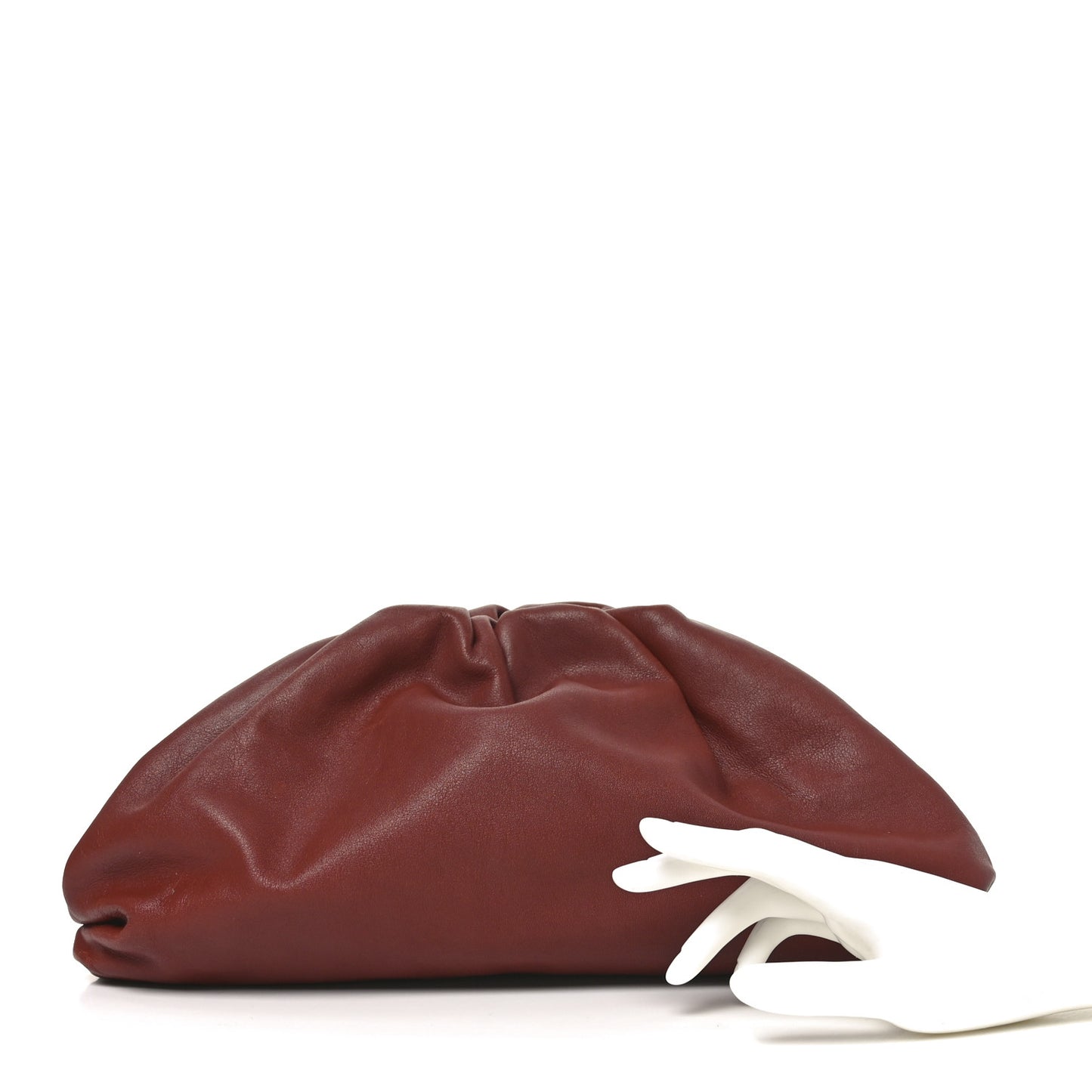 Smooth Butter Calf The Pouch Oversized Clutch Rust
