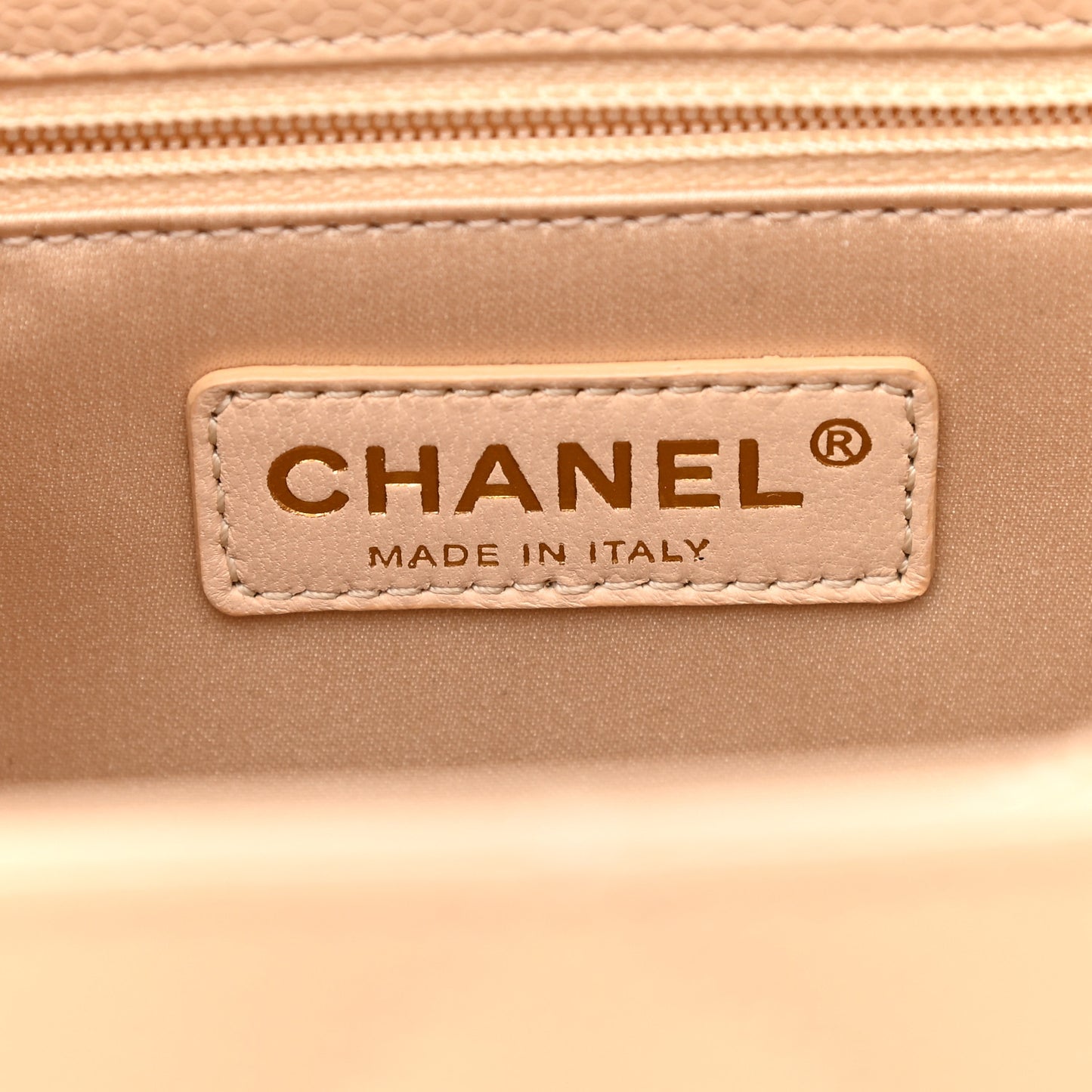 Caviar Quilted Grand Shopping Tote GST Beige