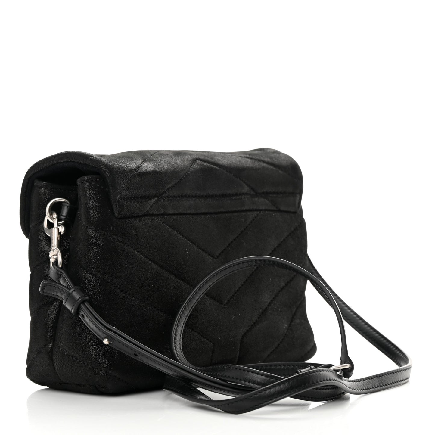 Y Quilted Monogram Toy Loulou Chain Satchel Black