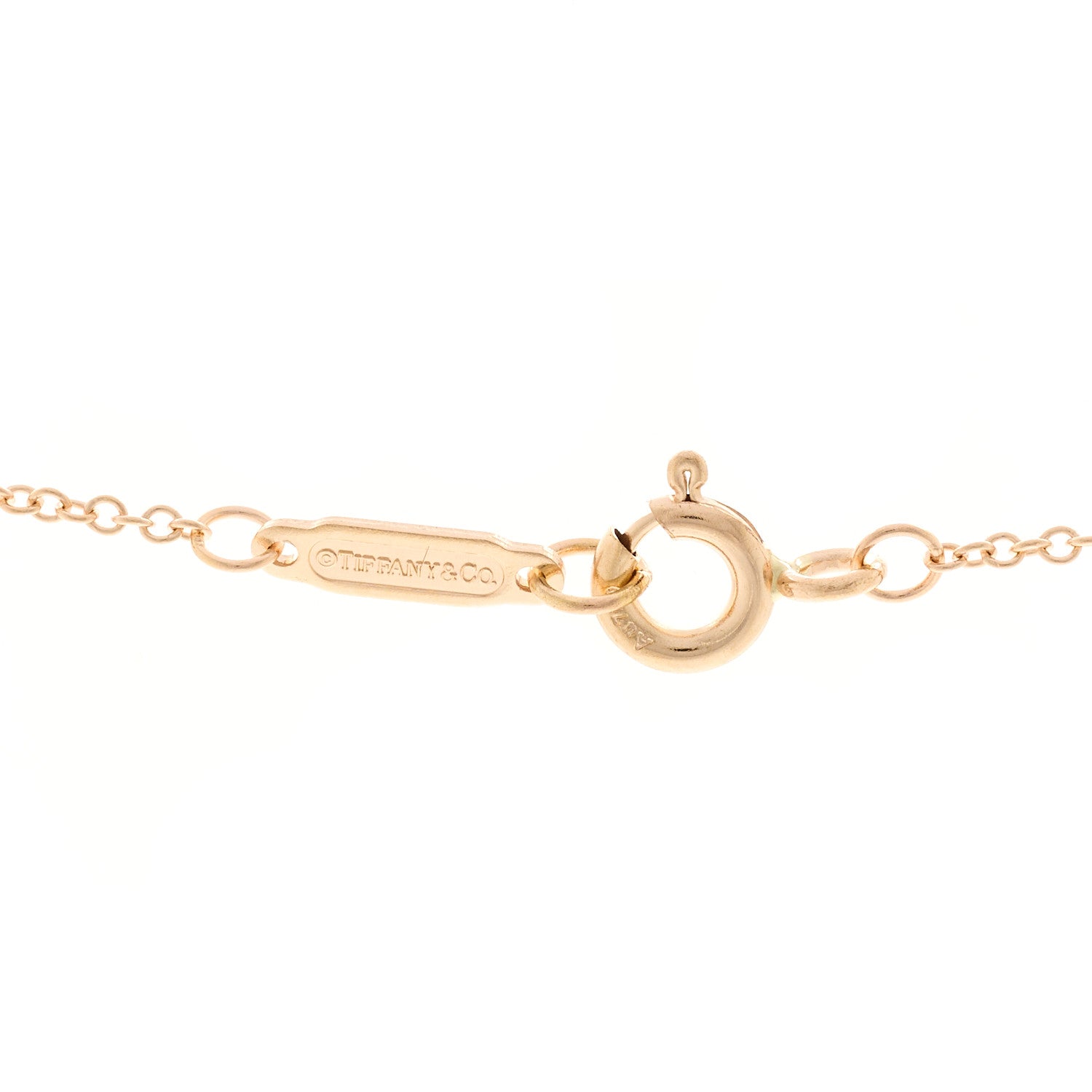 Tiffany 18K Rose Gold Mini Heart Key Pendant Necklace 4 of 6