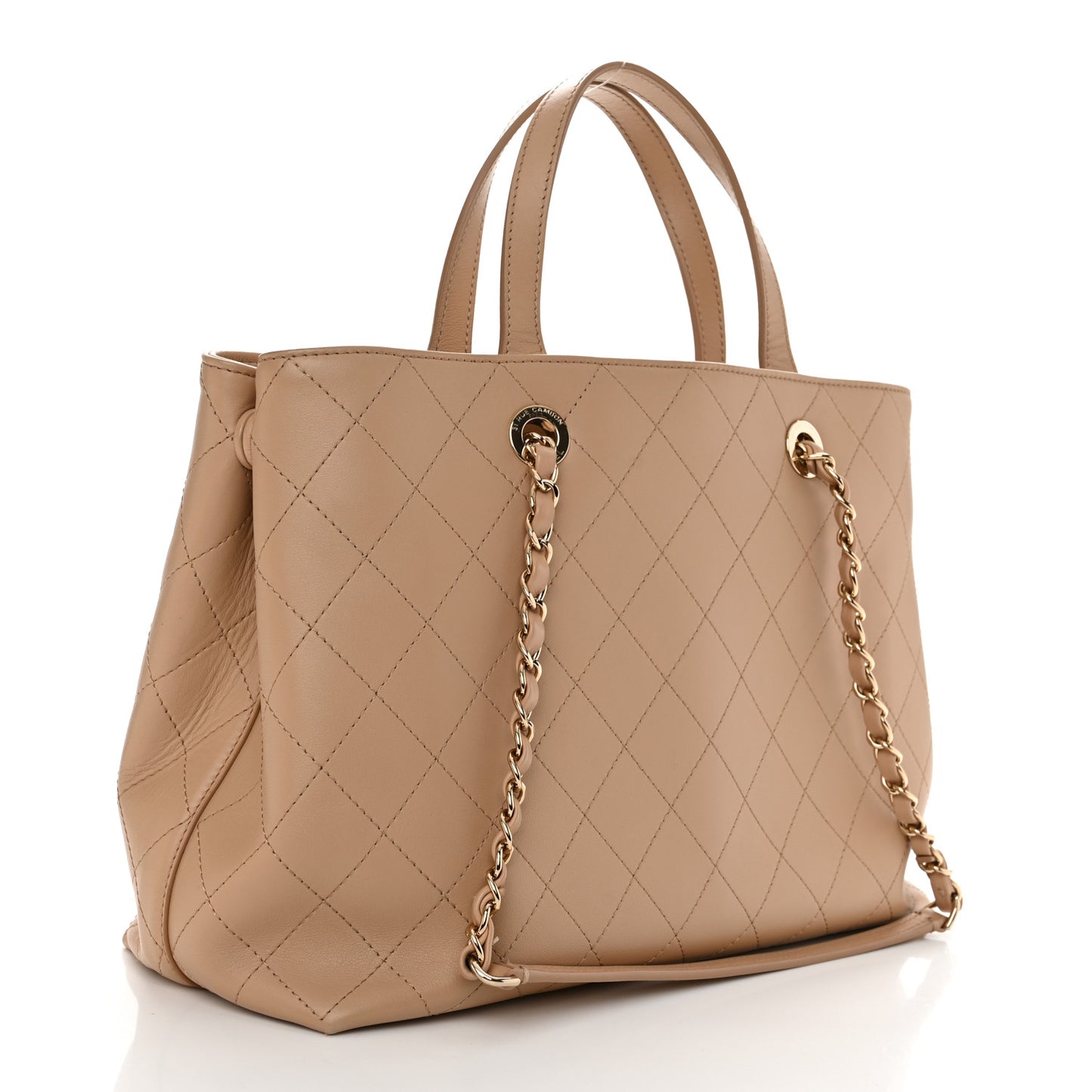 Calfskin Large Serial Shopper Tote Beige
