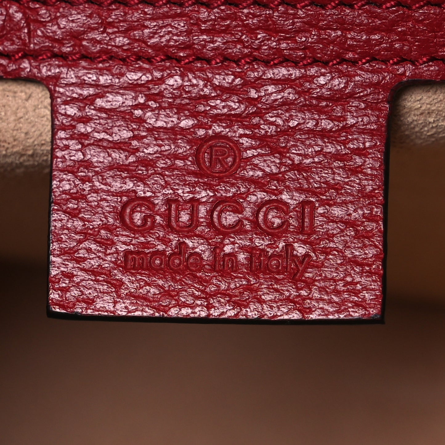 GG Supreme Monogram Small Queen Margaret Top Handle Bag Red