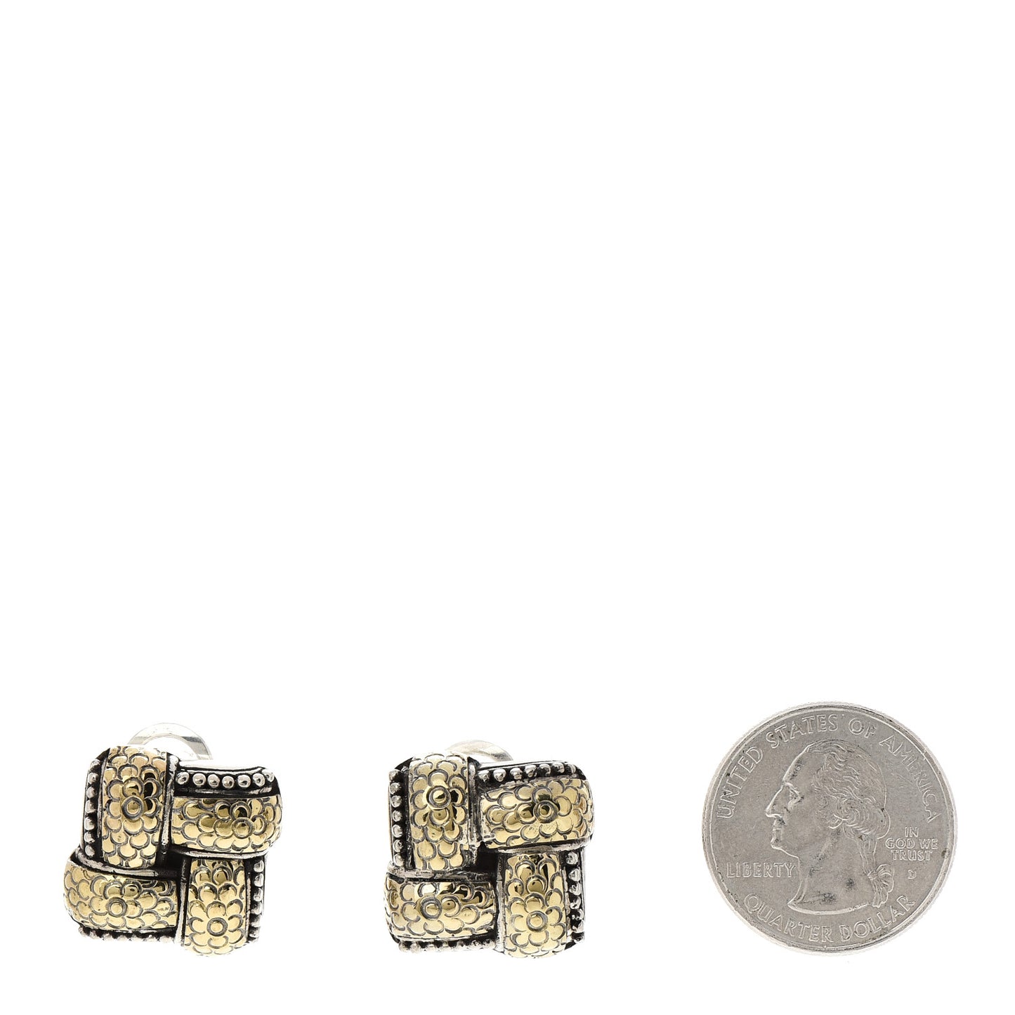 Sterling Silver 18K Yellow Gold Armadillo Earrings