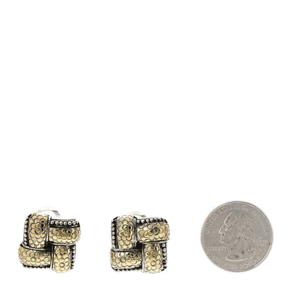 John Hardy Sterling Silver 18K Yellow Gold Armadillo Earrings 2 of 5