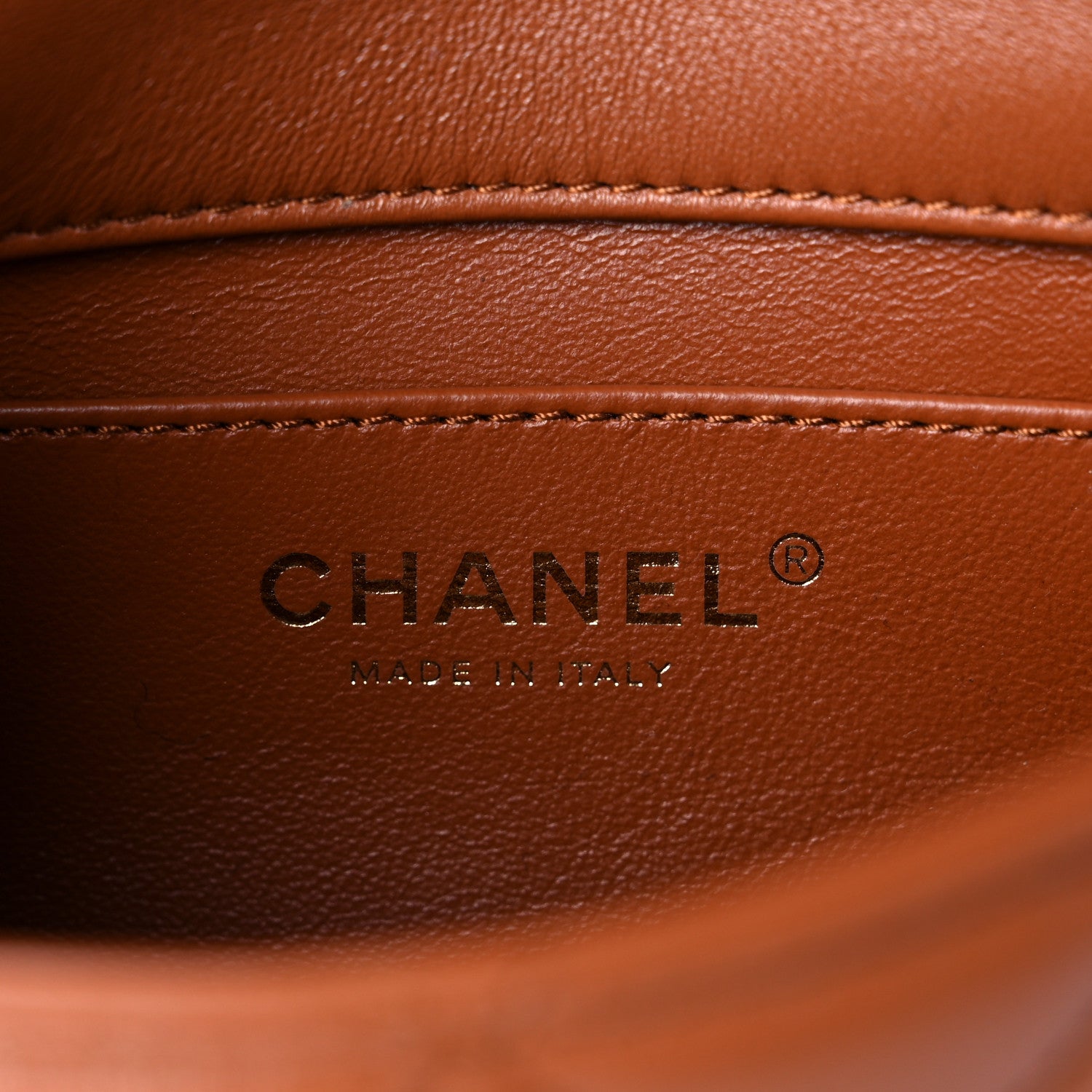 Chanel Lambskin Wenge Quilted Mini Fashion Wood Square Flap Light Brown 6 of 10