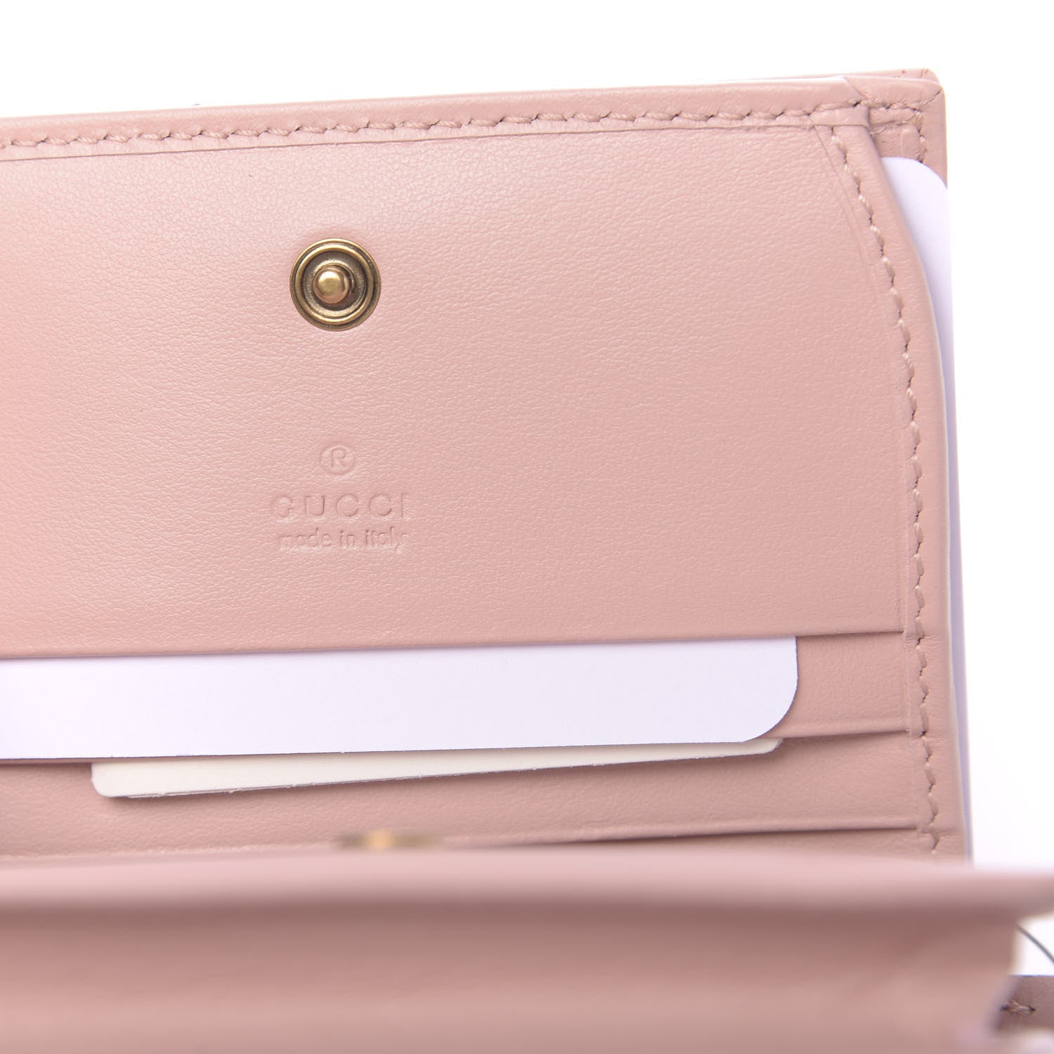 Gucci Calfskin Matelasse GG Marmont Card Case Wallet Perfect Pink 6 of 8